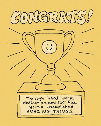 Humor Us Greeting Cards: Congratulations - Congrats! Through (Pack of 6)
