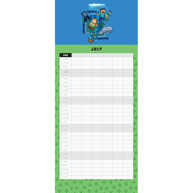 2026 Minecraft Family Wall Planner inside page 1