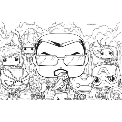 Marvel: The Official Avengers Funko POP! Coloring Book inside page 4