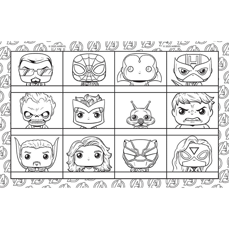 Marvel: The Official Avengers Funko POP! Coloring Book inside page 8