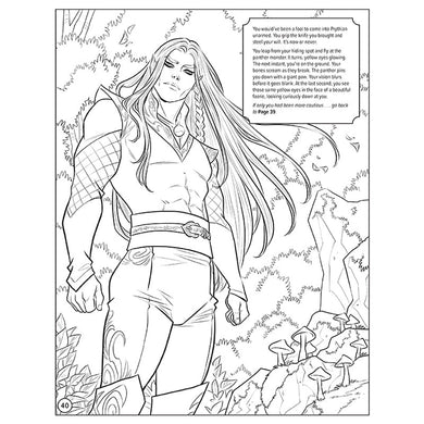 Masks and Magic: A Faerie Romantasy Coloring Adventure inside page 4