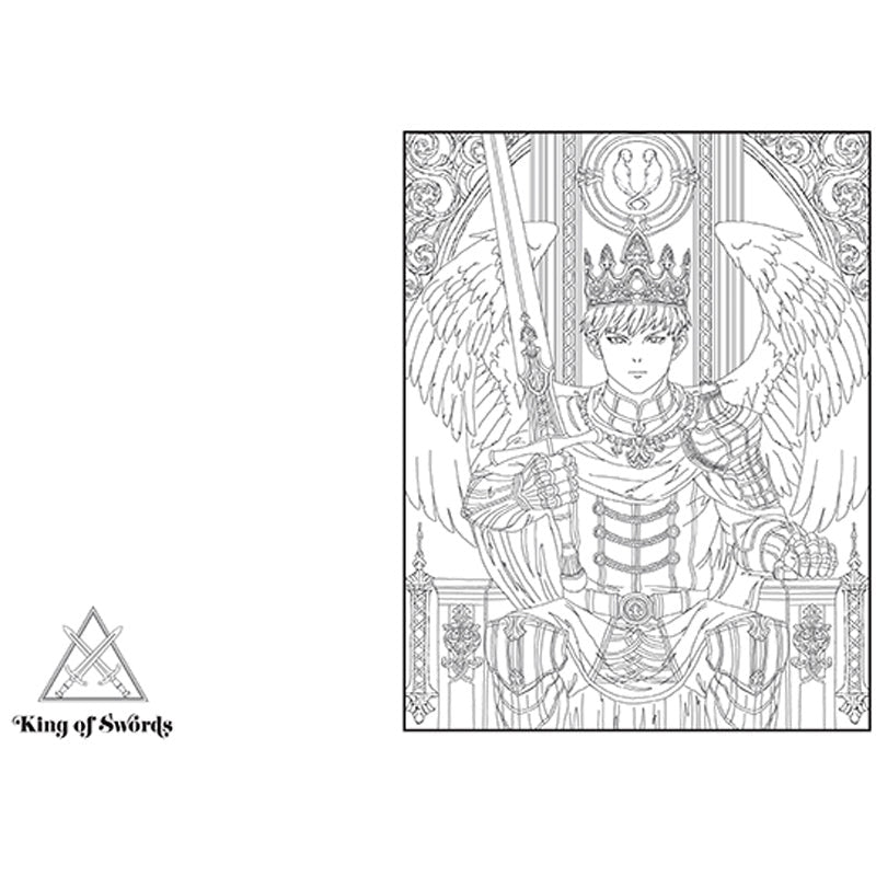 The Anime Tarot Coloring Book inside page 4