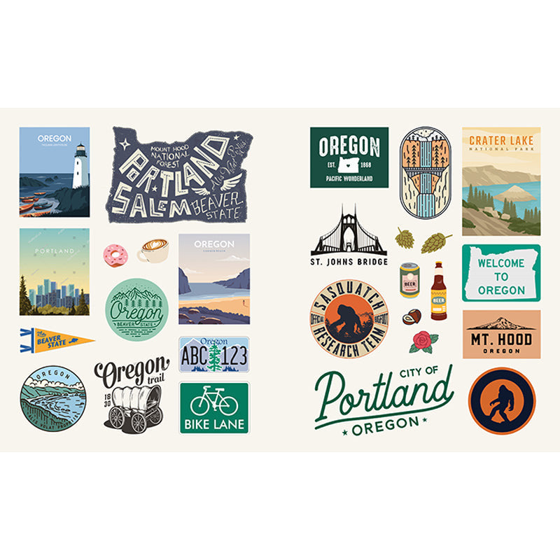 American Road Trip Sticker Book inside page 1