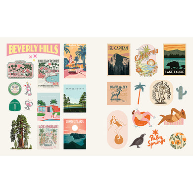 American Road Trip Sticker Book inside page 2