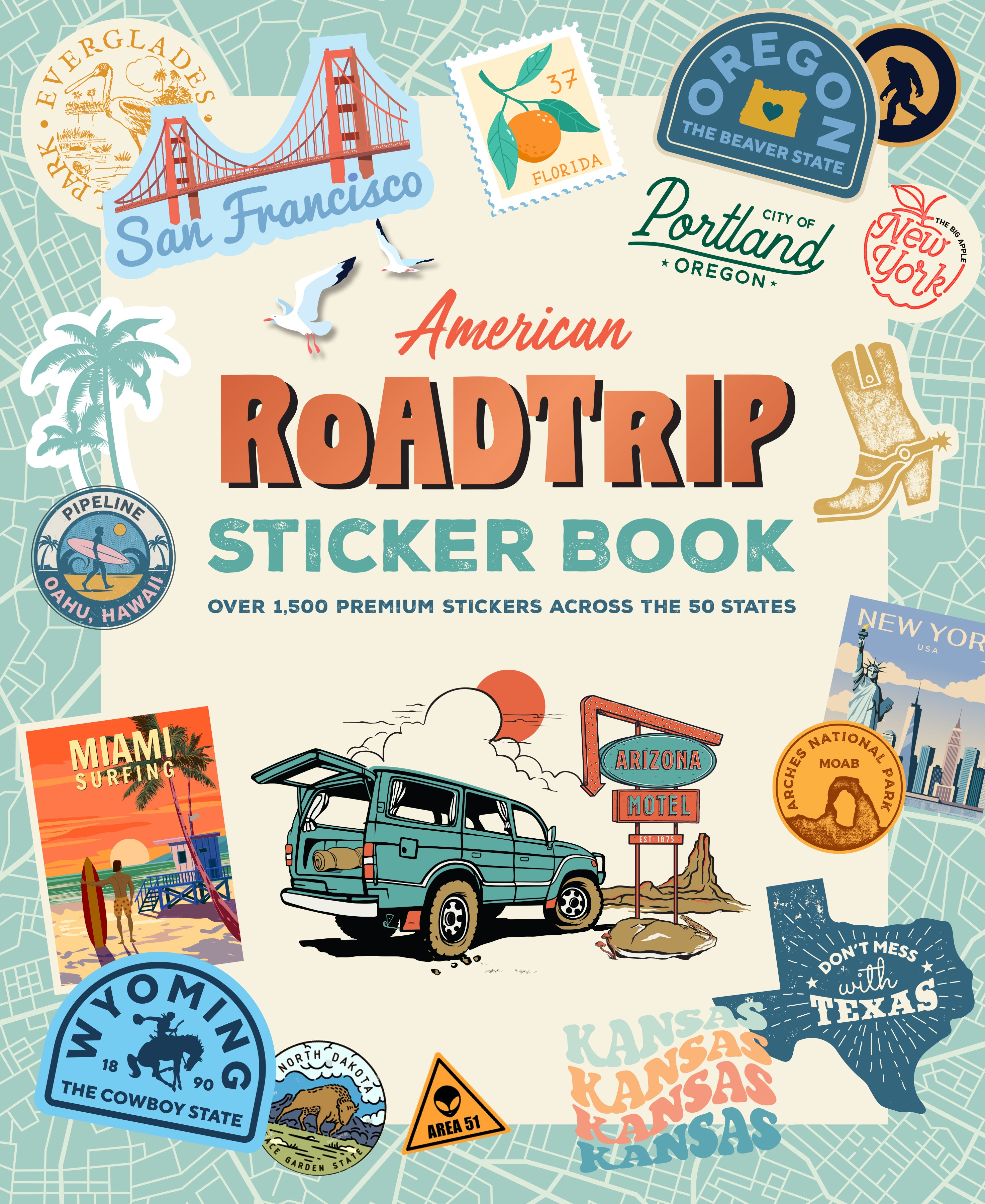 American Road Trip Sticker Book