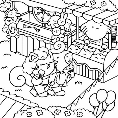 Summer Scenes: A Cozy Coloring Book inside page 2