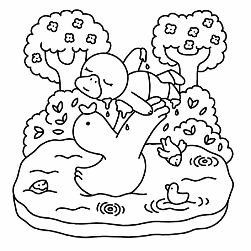 Summer Scenes: A Cozy Coloring Book inside page 4