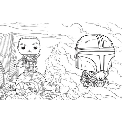 Star Wars: The Mandalorian: The Official Funko POP! Coloring Book inside page 3