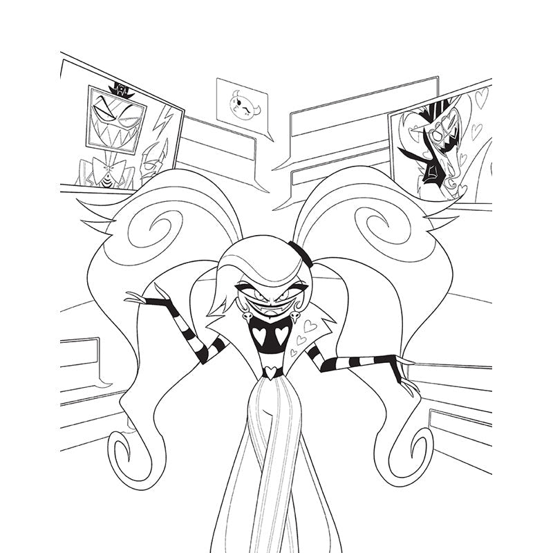 Hazbin Hotel: The Official Coloring Book inside page 5