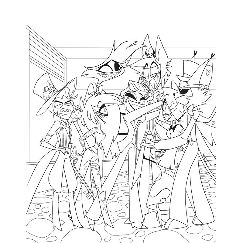 Hazbin Hotel: The Official Coloring Book inside page 10