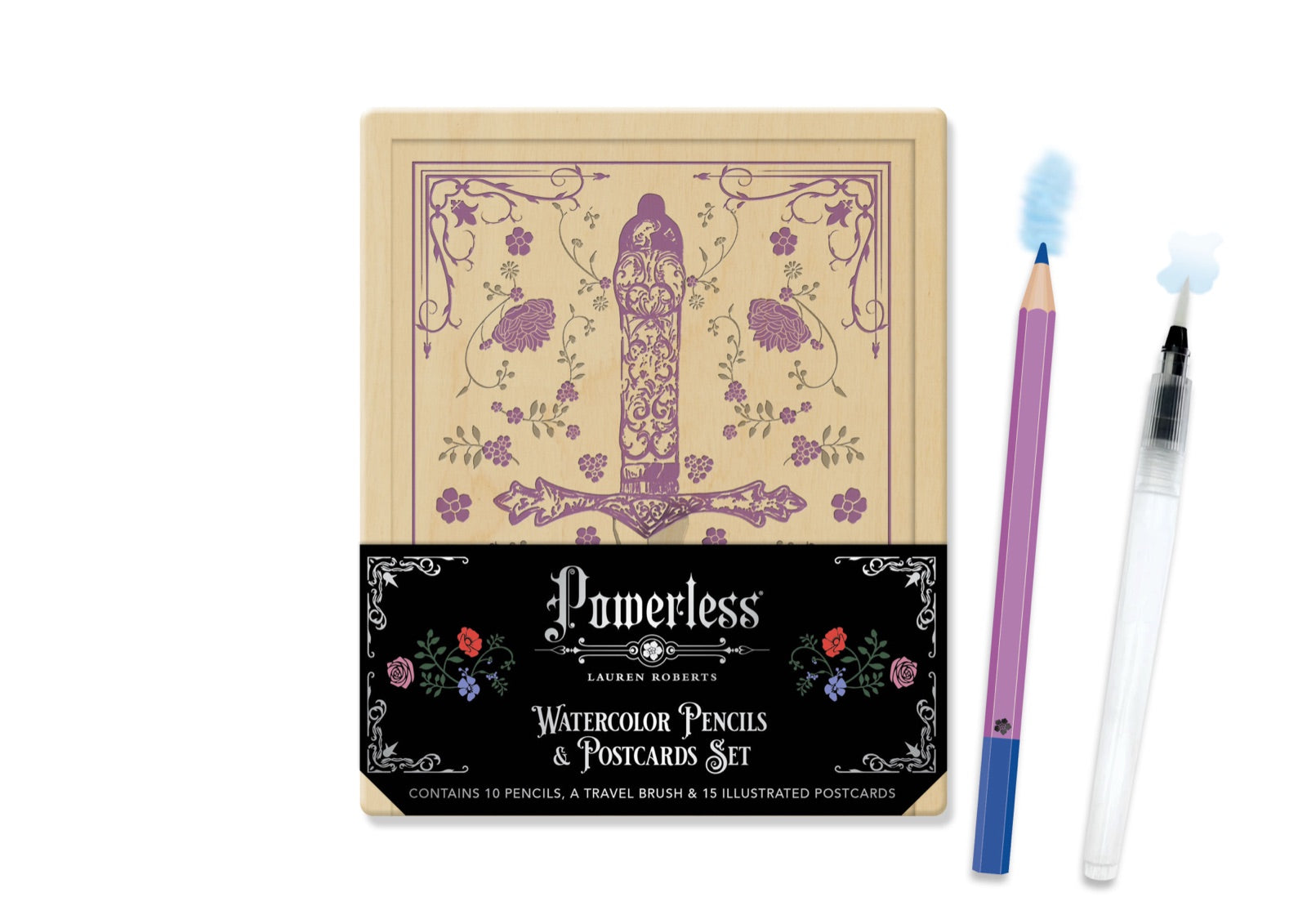 Lauren Roberts: Powerless Watercolor Pencils and Postcards Set
