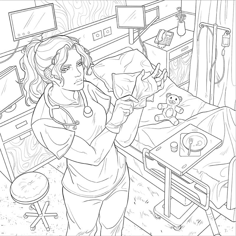 Lights Out: The Official Coloring Book inside page 1