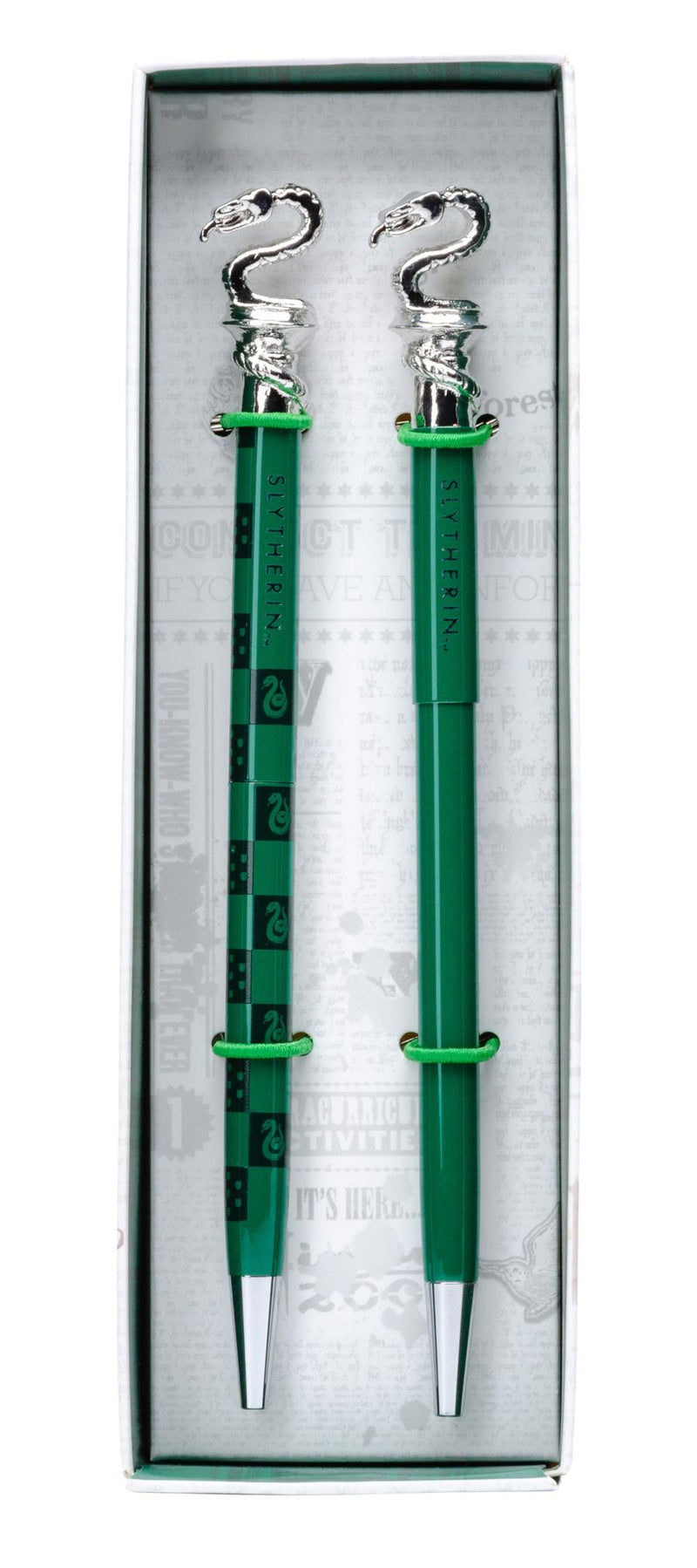 Harry Potter: Slytherin Pen and Pencil Set (Set of 2)-Art: general-買書書 BuyBookBook