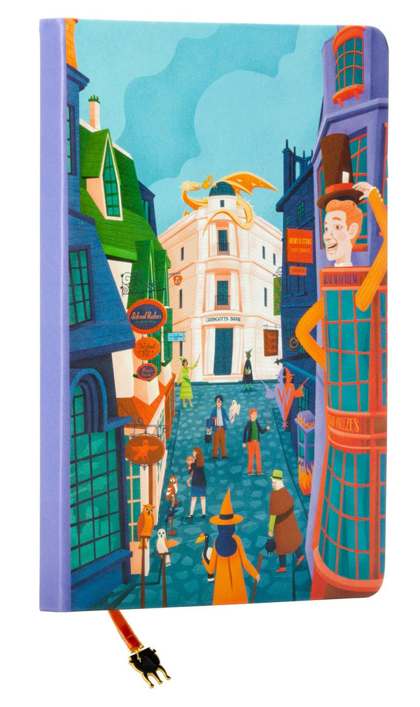 Harry Potter: Exploring Diagon Alley Journal with Ribbon Charm-Art: general-買書書 BuyBookBook