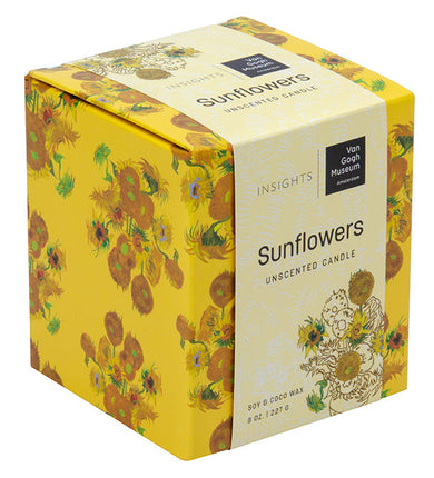 Van Gogh Sunflowers Unscented Glass Candle inside page 1
