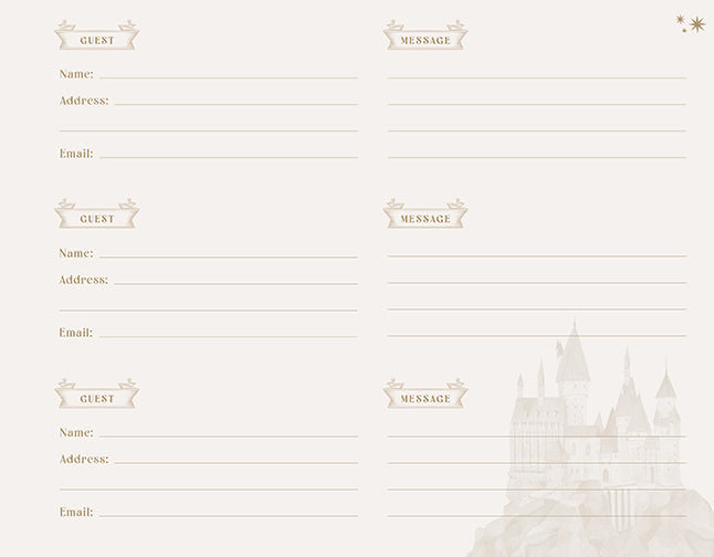Harry Potter: Hogwarts Guest Book inside page 2