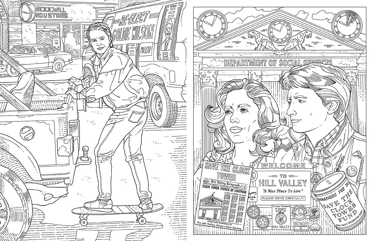 Back to the Future: The Official Coloring Book inside page 1