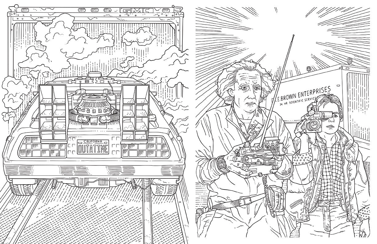 Back to the Future: The Official Coloring Book inside page 3