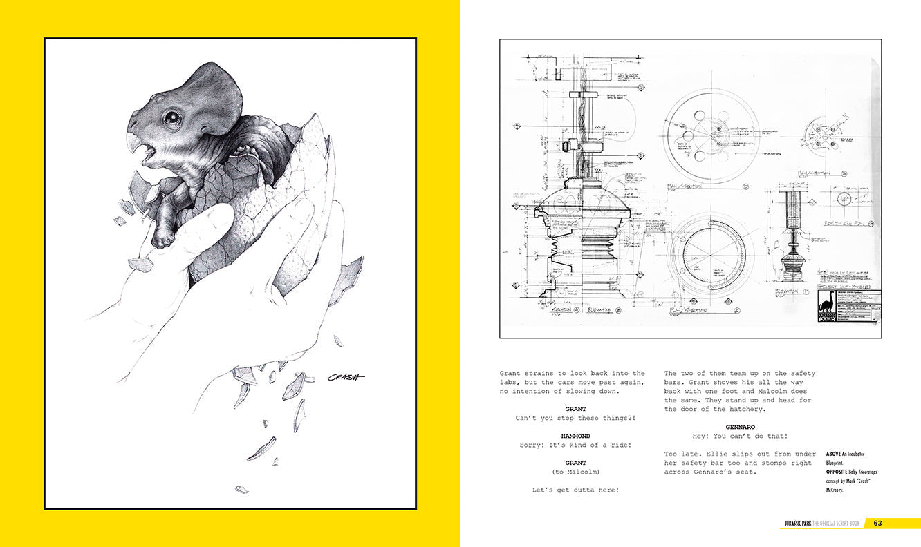 Jurassic Park: The Official Script Book inside page 2