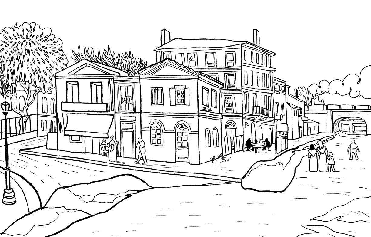 Coloring Van Gogh inside page 4