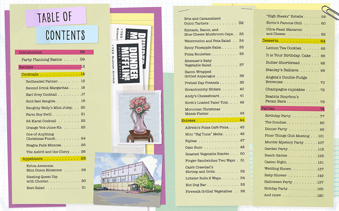 Office: The Official Cookbook and Party Planning Guide inside page 1