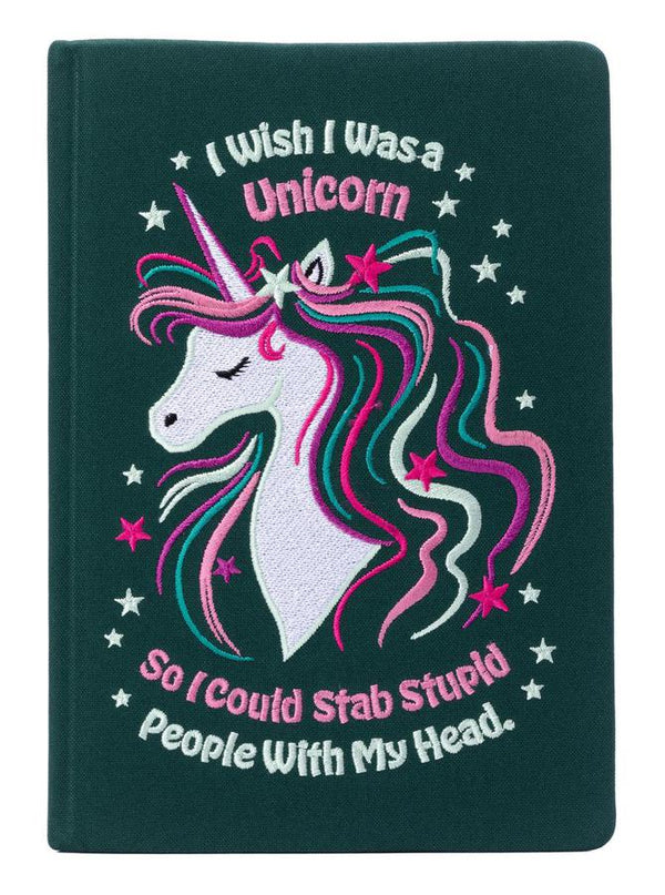 I Wish I Was a Unicorn Embroidered Journal-Lifestyle and Leisure-買書書 BuyBookBook