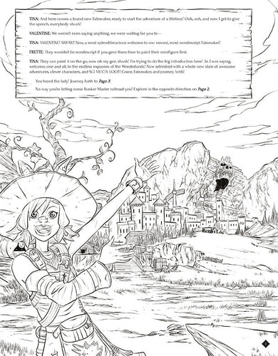 Tiny Tina's Wonderlands: A Bunkers & Badasses Coloring Adventure inside page 1