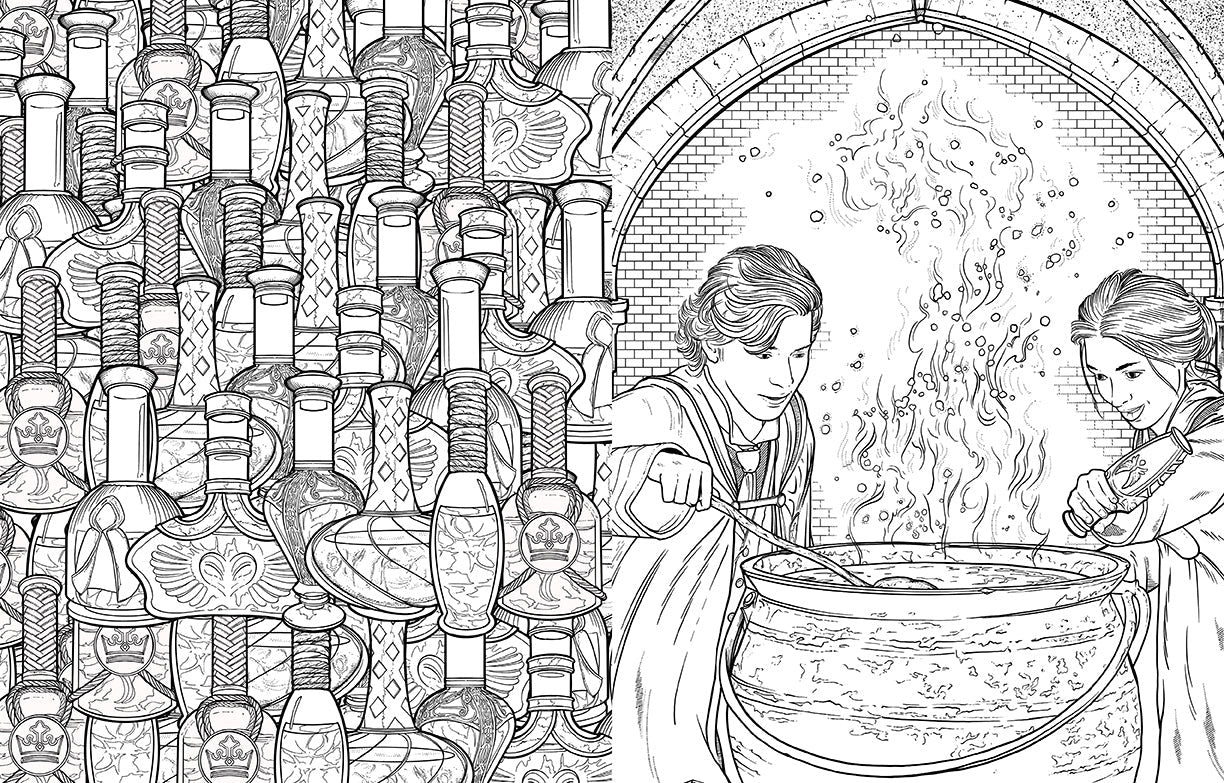 Hogwarts Legacy: The Official Coloring Book inside page 3