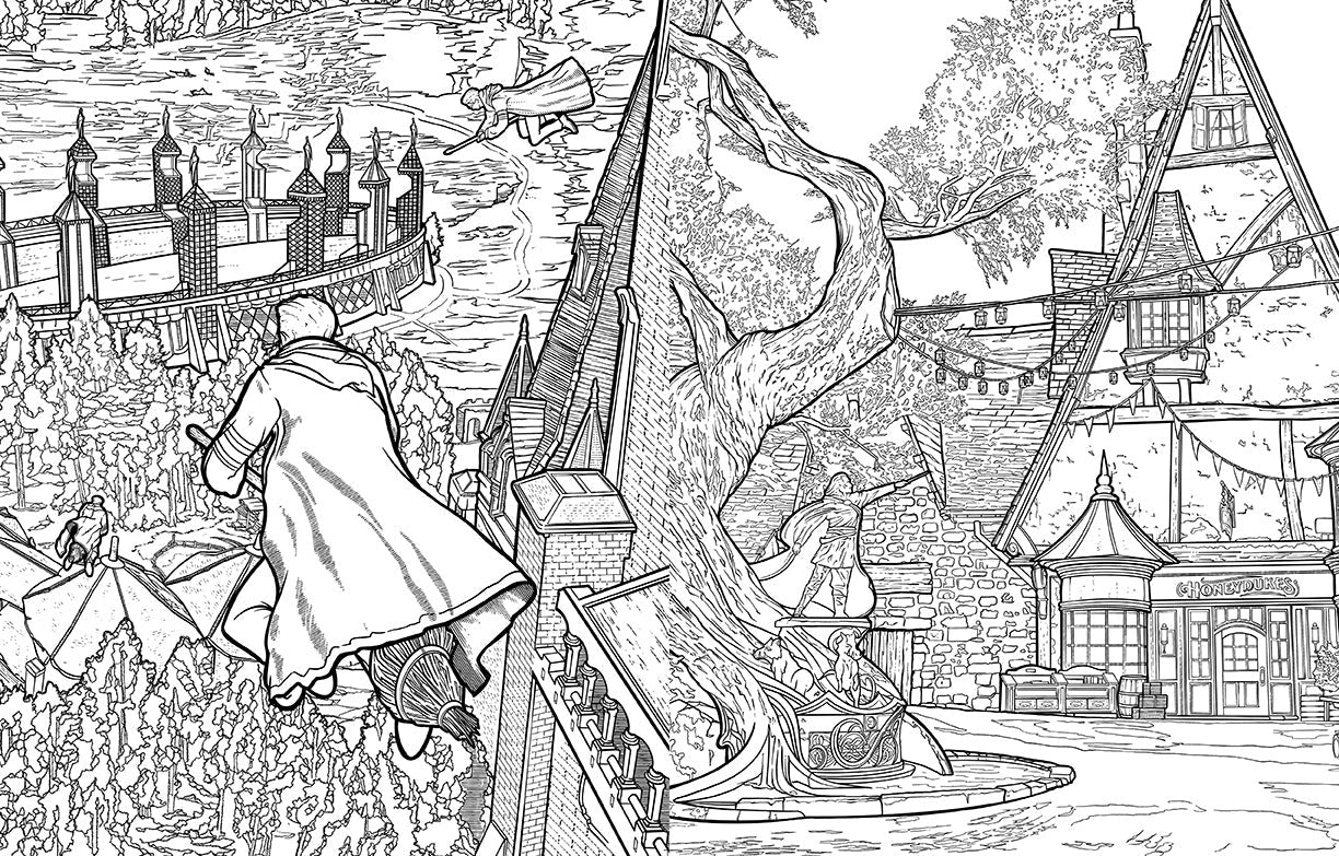 Hogwarts Legacy: The Official Coloring Book inside page 4