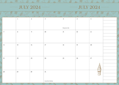 Harry Potter 2024-2025 Academic Year Planner inside page 2