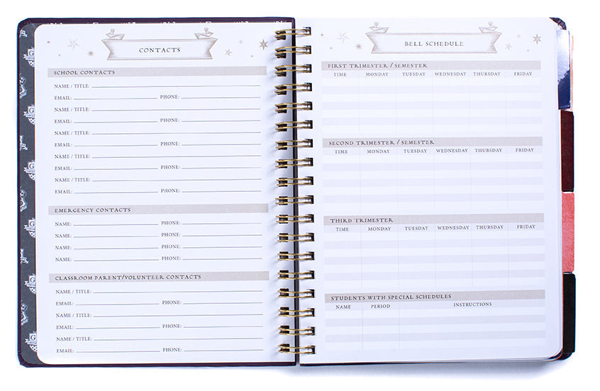 Harry Potter: Hogwarts Teacher's 12-Month Undated Planner inside page 1