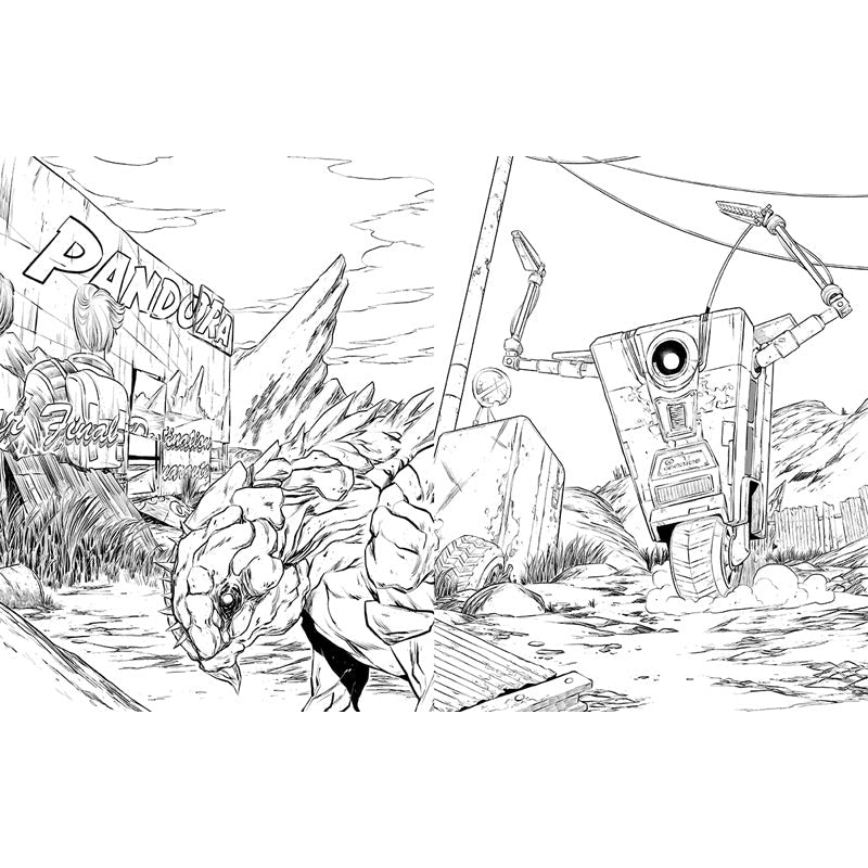 Borderlands: The Official Coloring Book inside page 1