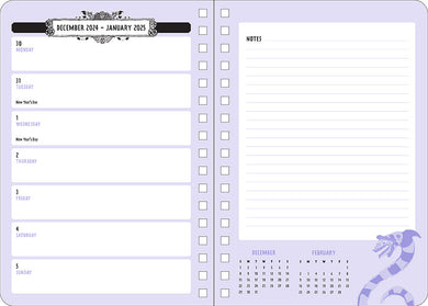 2025 Beetlejuice 13-Month Weekly Planner inside page 3
