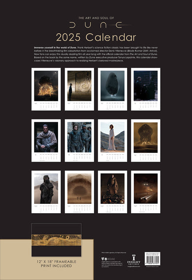 2025 The Art and Soul of Dune Poster Wall Calendar inside page 4
