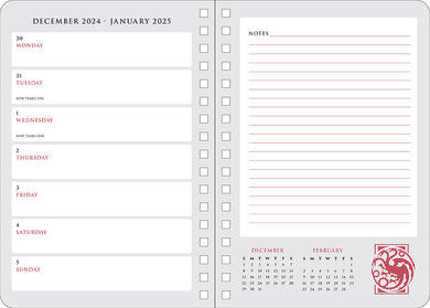 2025 House of the Dragon 13-Month Weekly Planner inside page 3