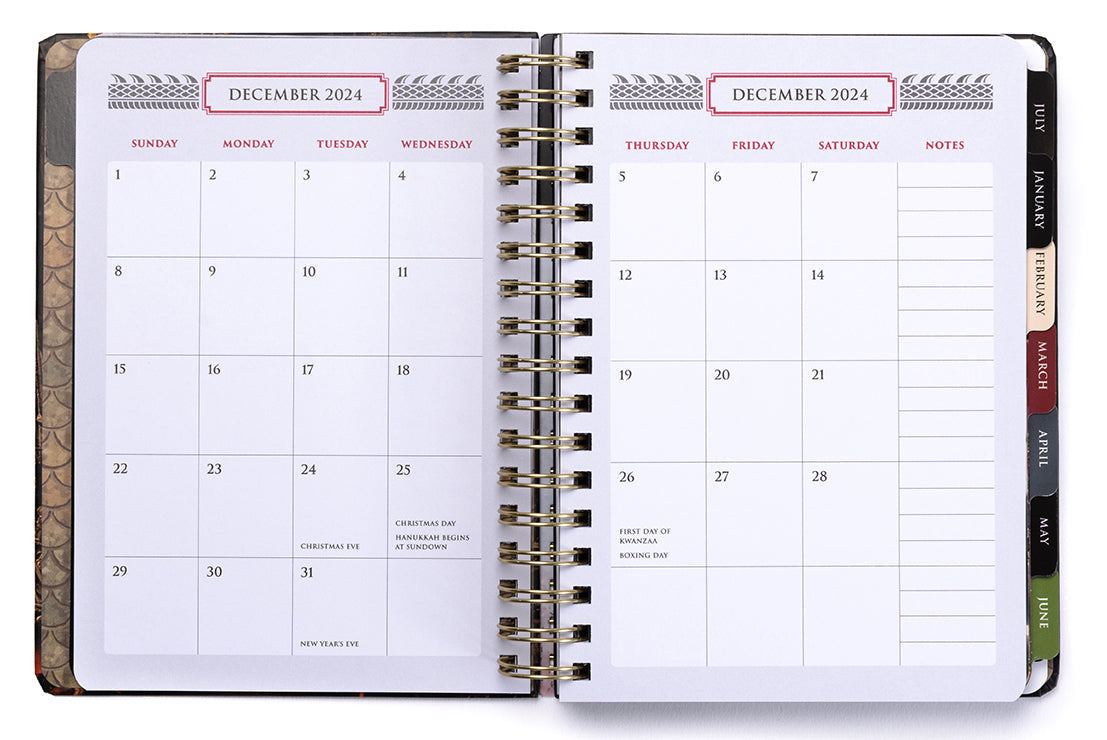 2025 House of the Dragon 13-Month Weekly Planner inside page 6