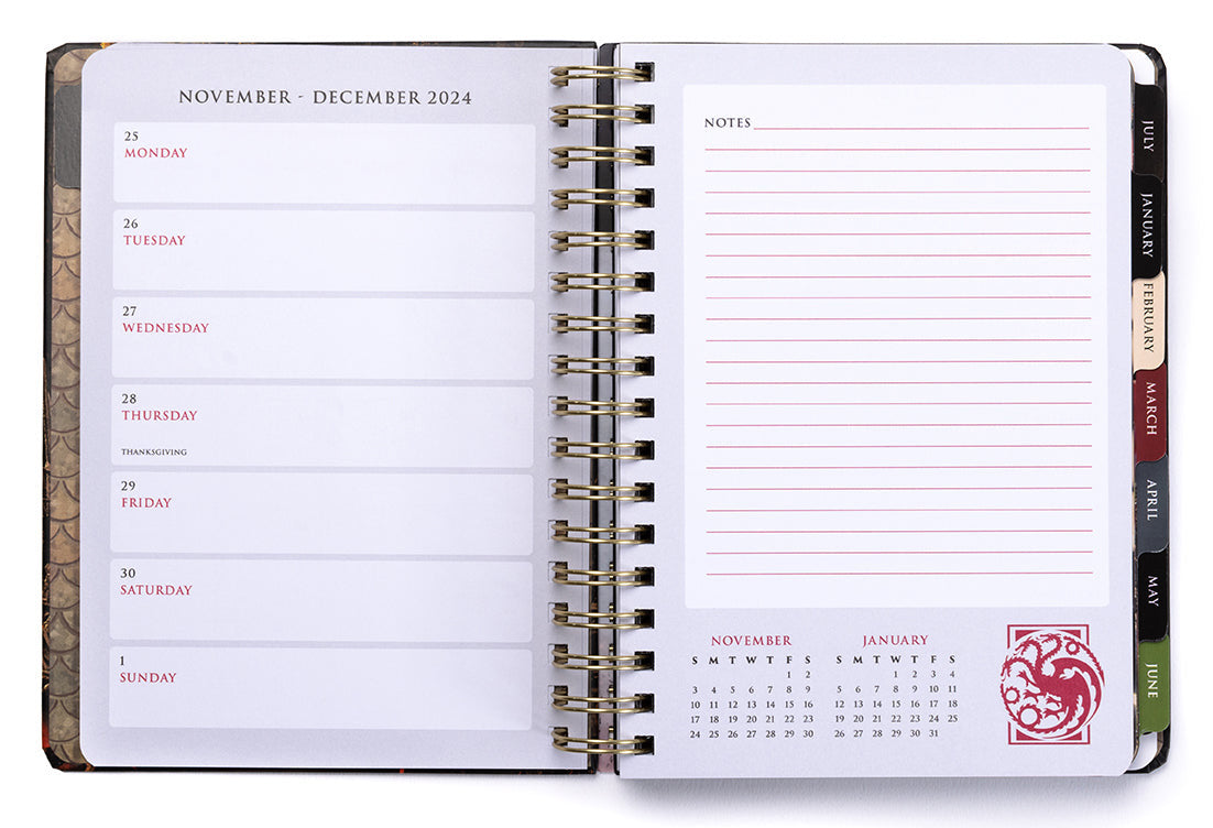 2025 House of the Dragon 13-Month Weekly Planner inside page 7