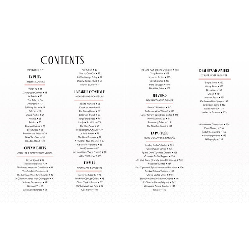 Casablanca Cocktails inside page 1