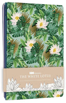 The White Lotus Sewn Notebook Collection (Set of 3)-Art: general-買書書 BuyBookBook