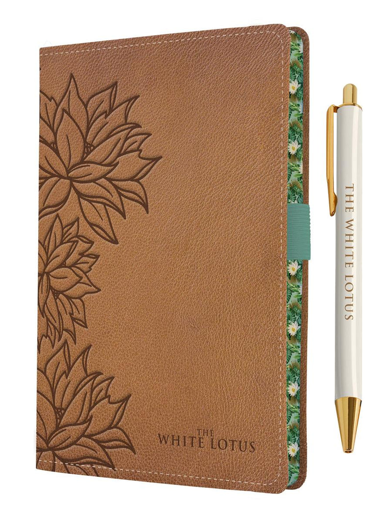 The White Lotus Journal and Pen Set-Lifestyle and Leisure-買書書 BuyBookBook