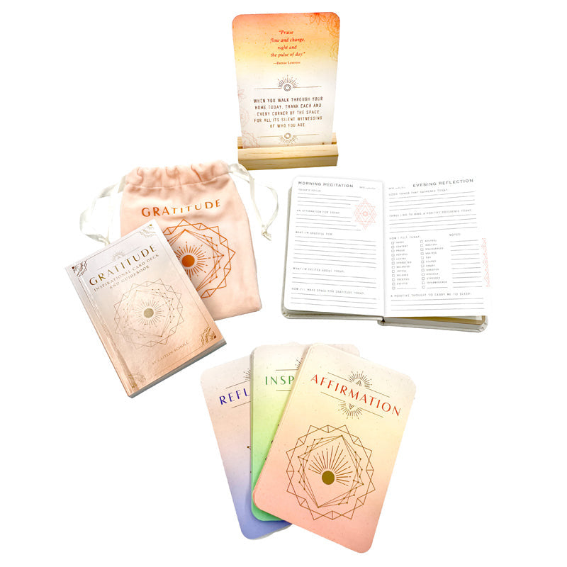 Gratitude: Journal and Inspiration Card Deck Set inside page 1