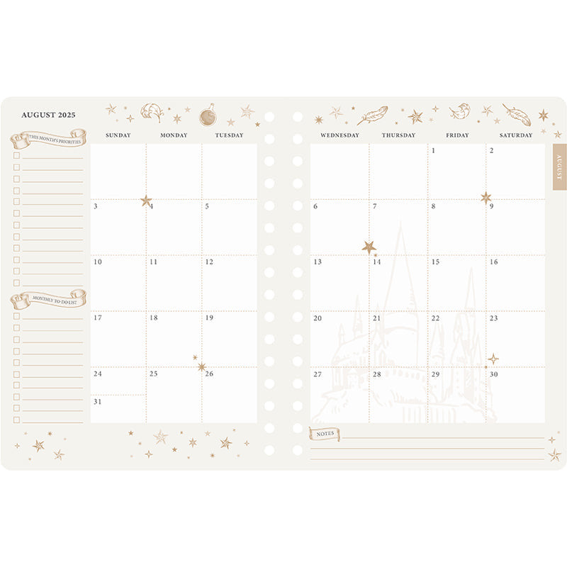2025-2026 Harry Potter: Hogwarts Student Planner inside page 6