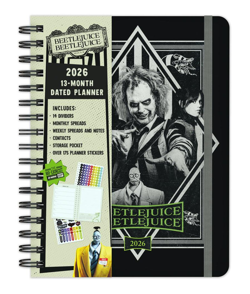 2026 Beetlejuice Beetlejuice 13-Month Weekly Planner-Film/ television/ radio and performing arts-買書書 BuyBookBook