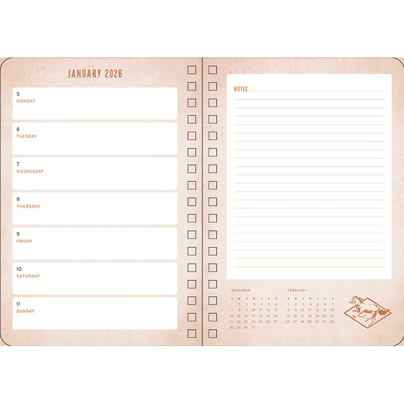 2026 Yellowstone: The Dutton Ranch 13-Month Weekly Planner inside page 6