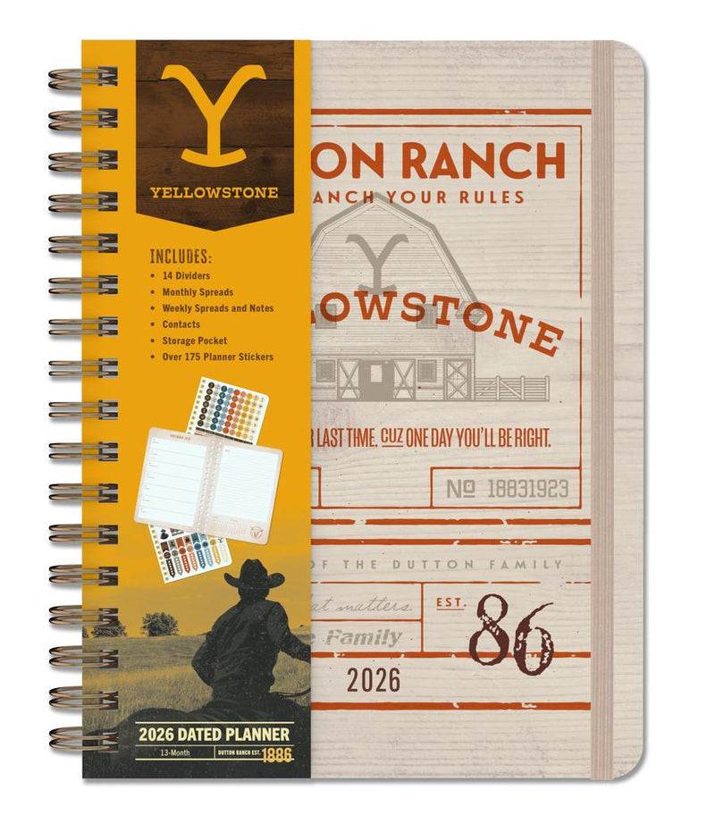 2026 Yellowstone: The Dutton Ranch 13-Month Weekly Planner-Society/ culture/ social sciences-買書書 BuyBookBook