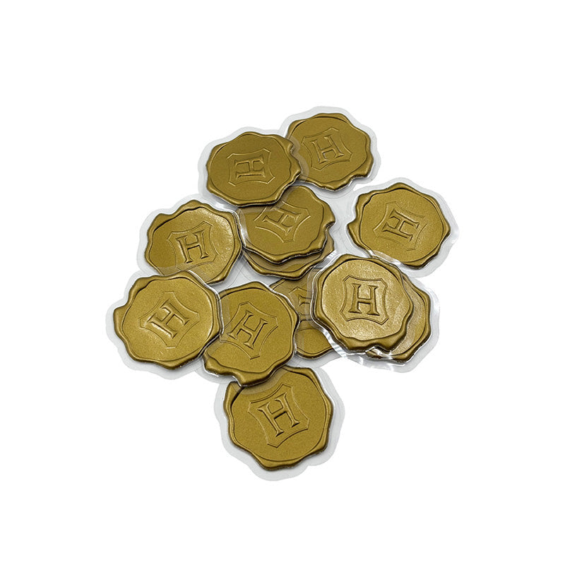Harry Potter: Hogwarts Gold Wax Sticker Seals (Set of 50) [Wax stickers] inside page 1