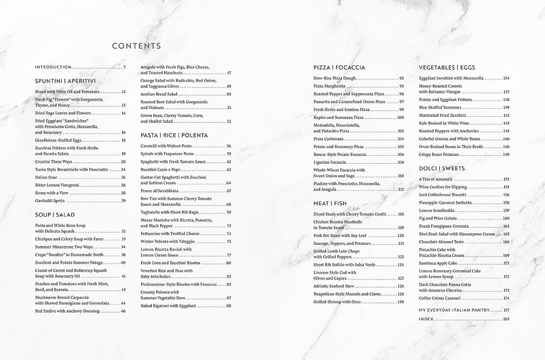 Everyday Italian Cookbook inside page 1