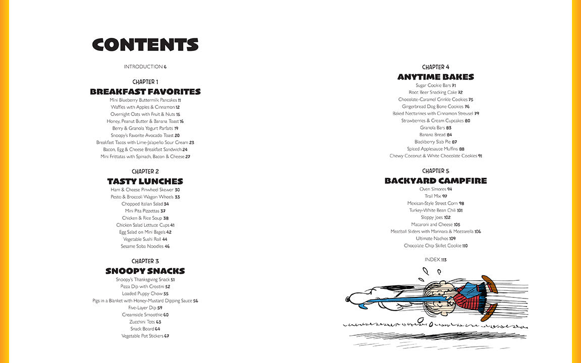 Chef Snoopy Cookbook inside page 1