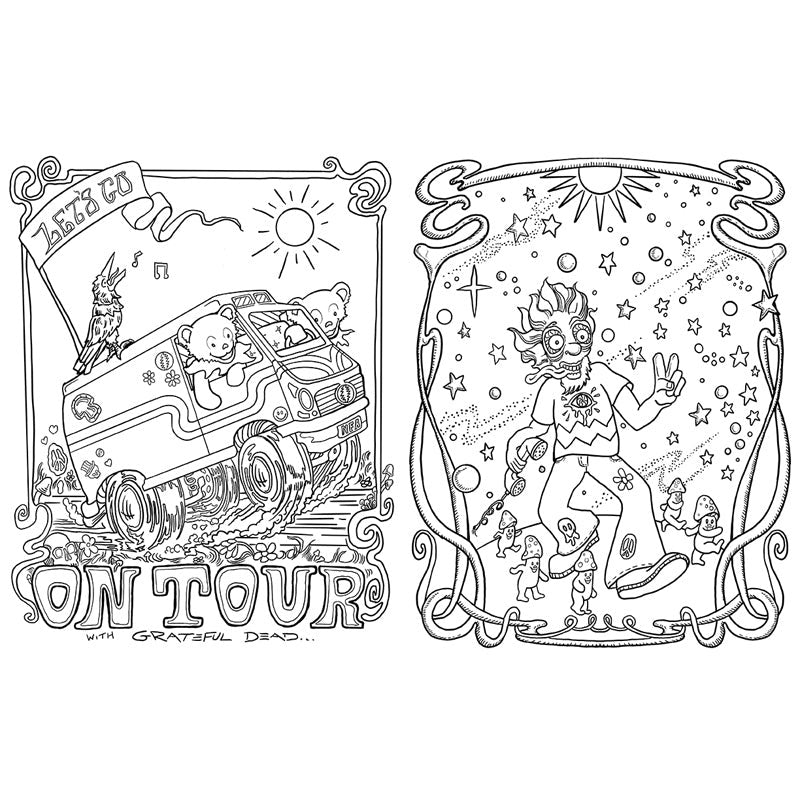 The Official Coloring Book of Grateful Dead inside page 2