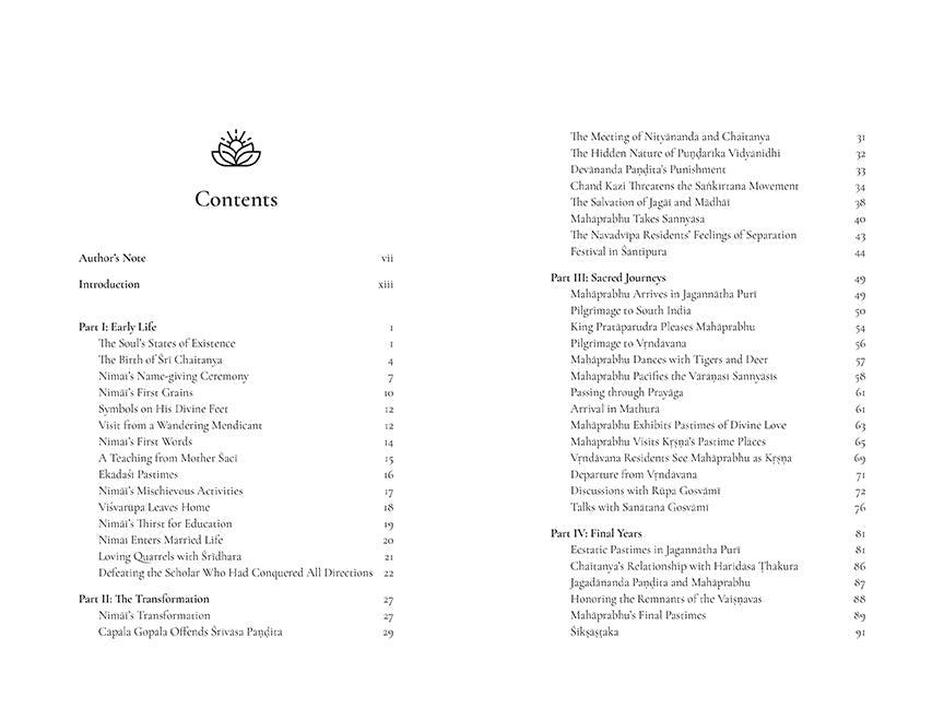 Life of Chaitanya Mahaprabhu inside page 1